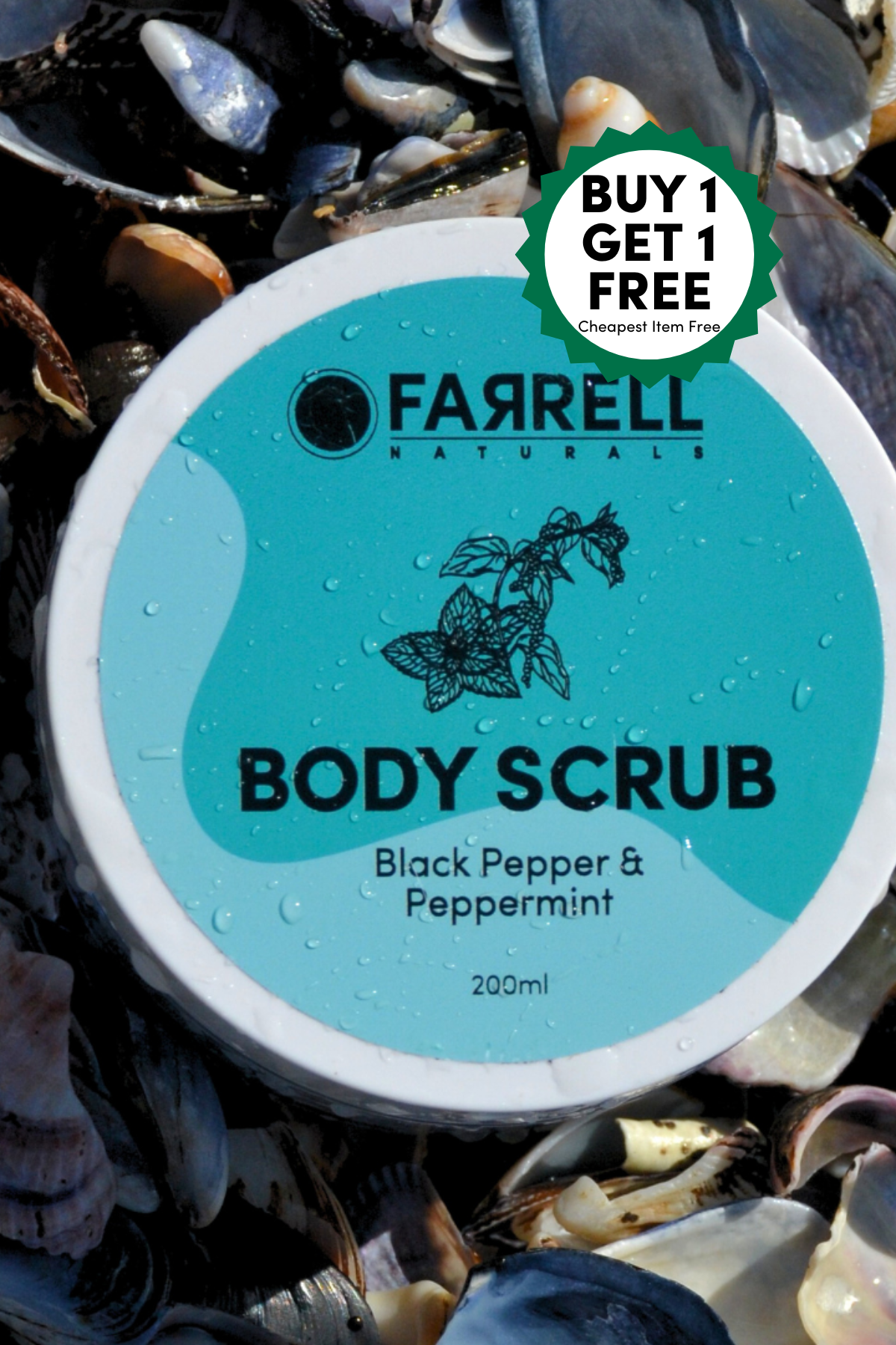 Body Scrub Black Pepper and Peppermint